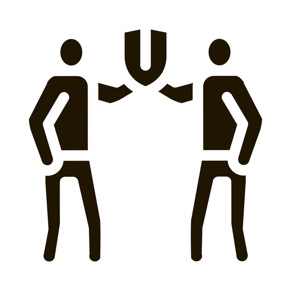 racial protection icon Vector Glyph Illustration