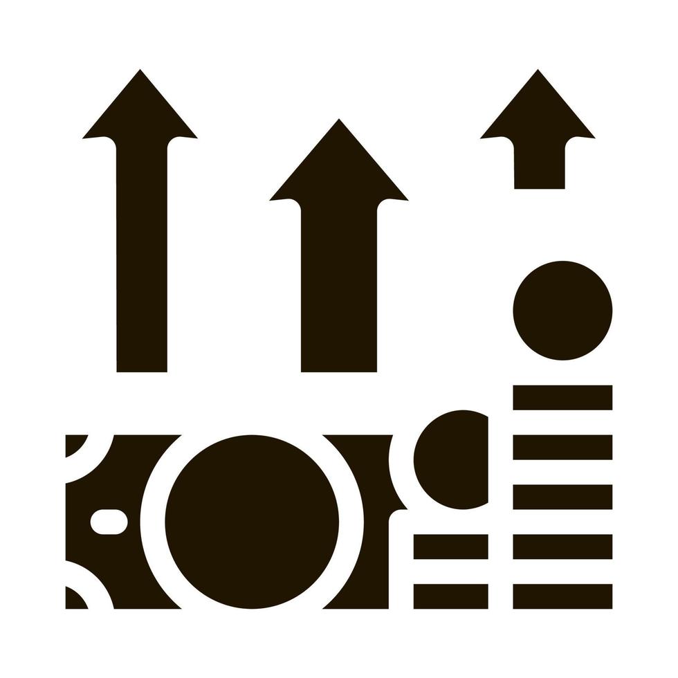 money growth arrows icon Vector Glyph Illustration