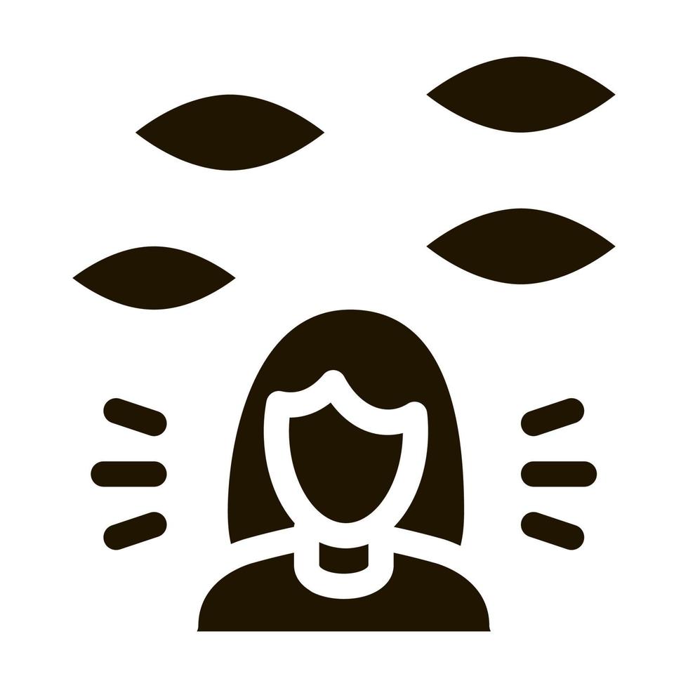 eyes looking woman icon Vector Glyph Illustration