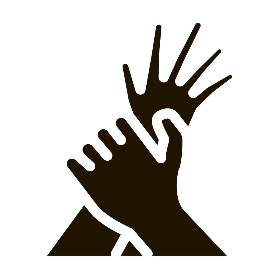 hand hold arm stop hit icon Vector Glyph Illustration