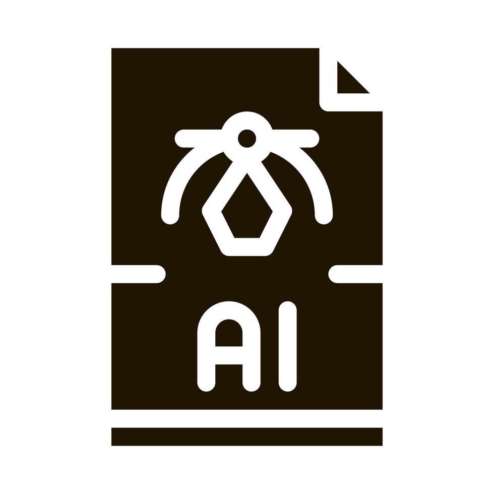 ai drawing figure icon Vector Glyph Illustration 17498462 Vector Art at