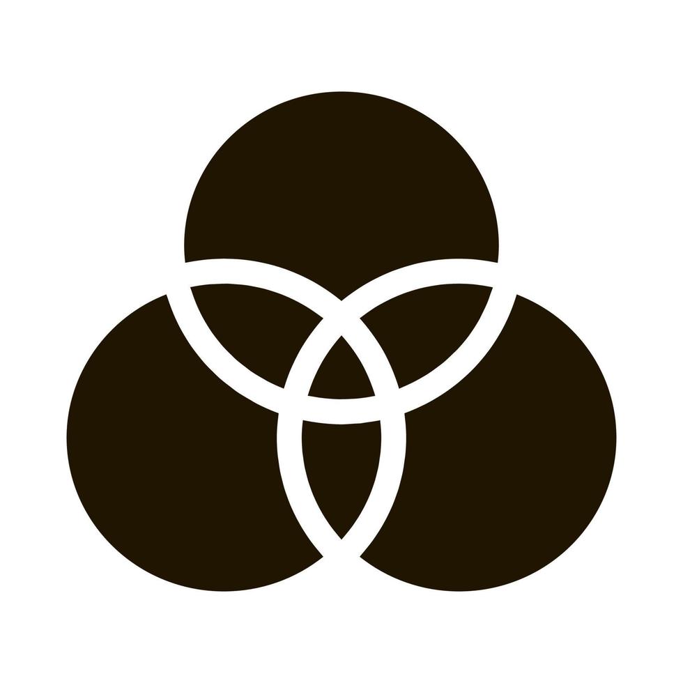 equilibrio figuras redondas icono vector glifo ilustración