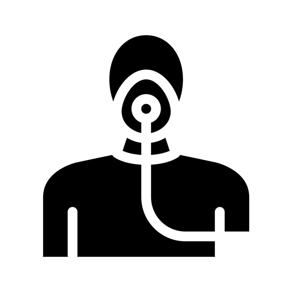 nebulizer oxygen mask for asthmatic icon vector glyph illustration