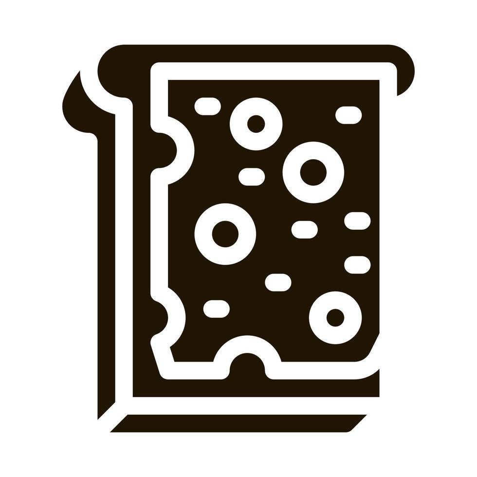 cheese sandwich icon Vector Glyph Illustration