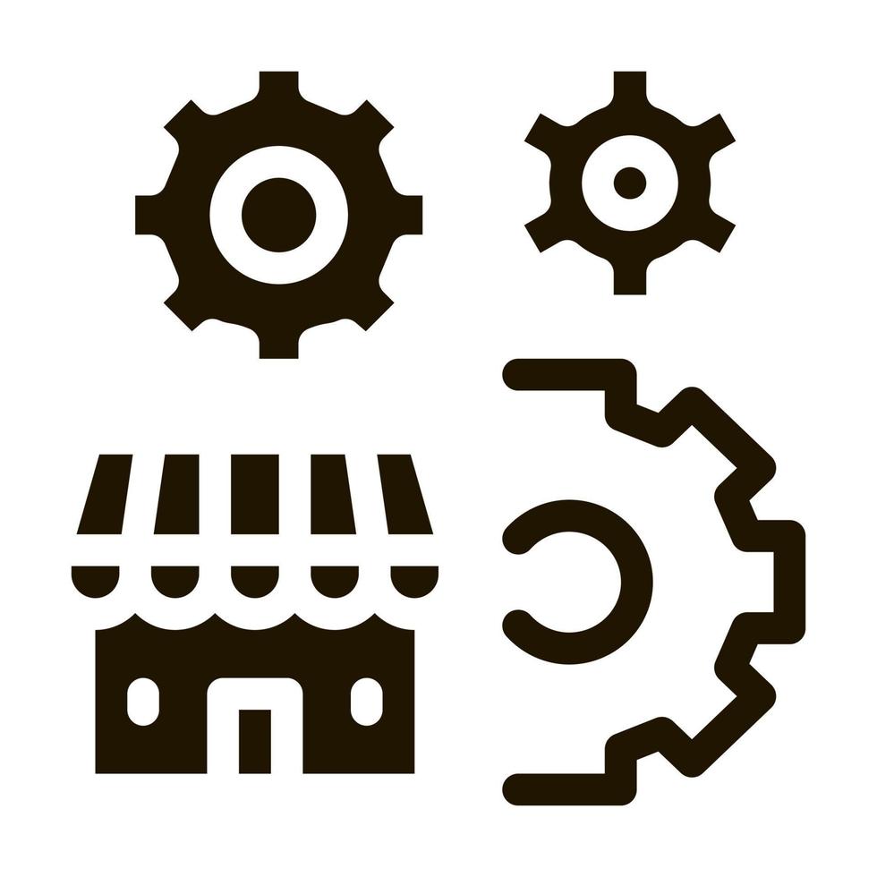 franchise working business icon Vector Glyph Illustration
