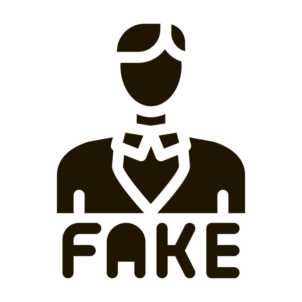 change human photo on fake icon Vector Glyph Illustration