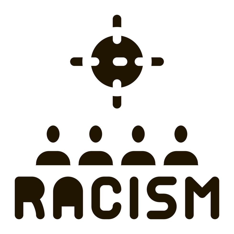 racism target aim icon Vector Glyph Illustration