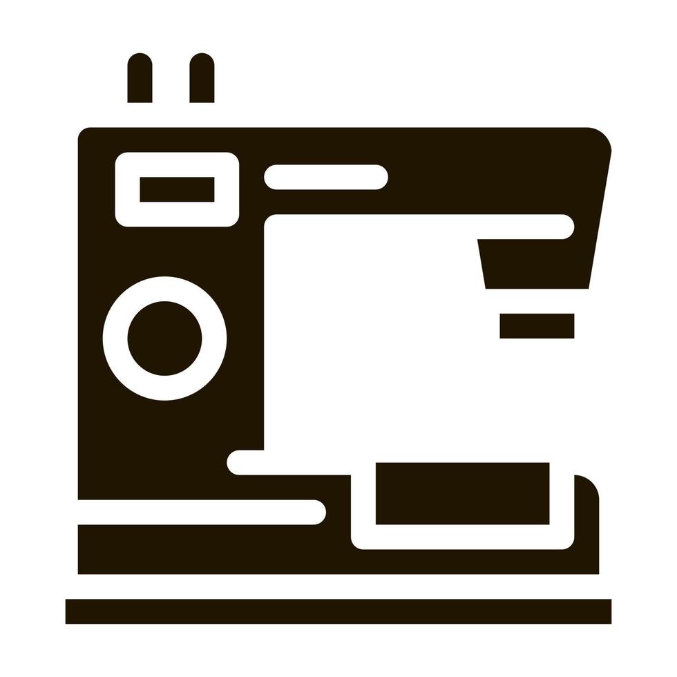máquina de coser icono vector glifo ilustración