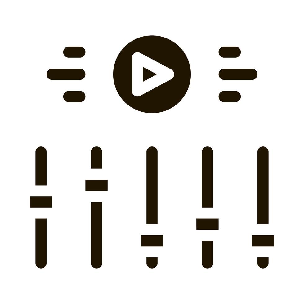 movie maker settings icon Vector Glyph Illustration