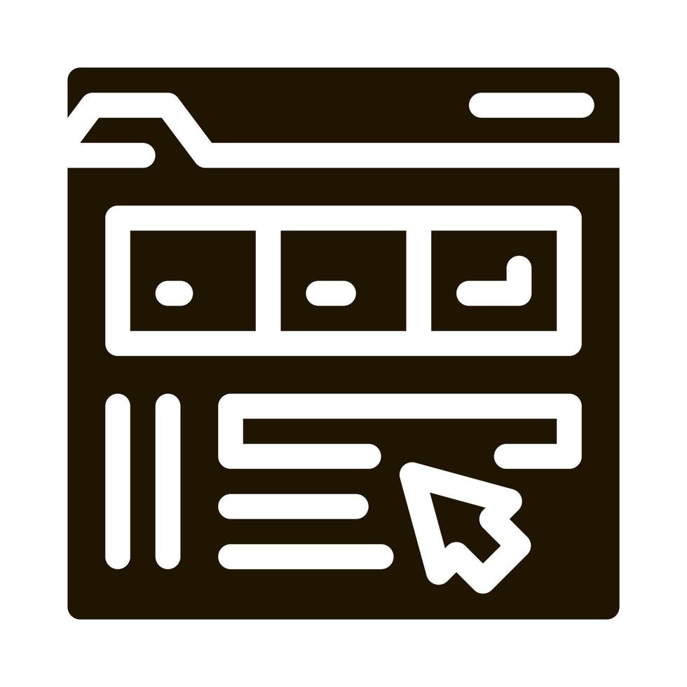 maker information folder icon Vector Glyph Illustration