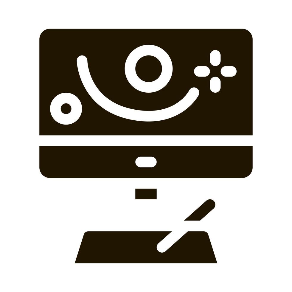 motion projection in action icon Vector Glyph Illustration