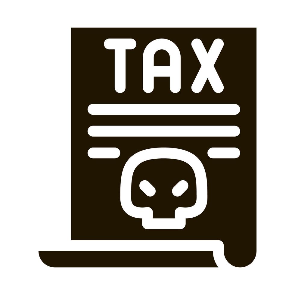 tax document icon Vector Glyph Illustration