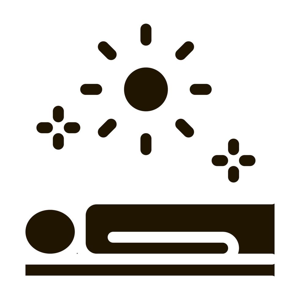 application sun bath icon Vector Glyph Illustration