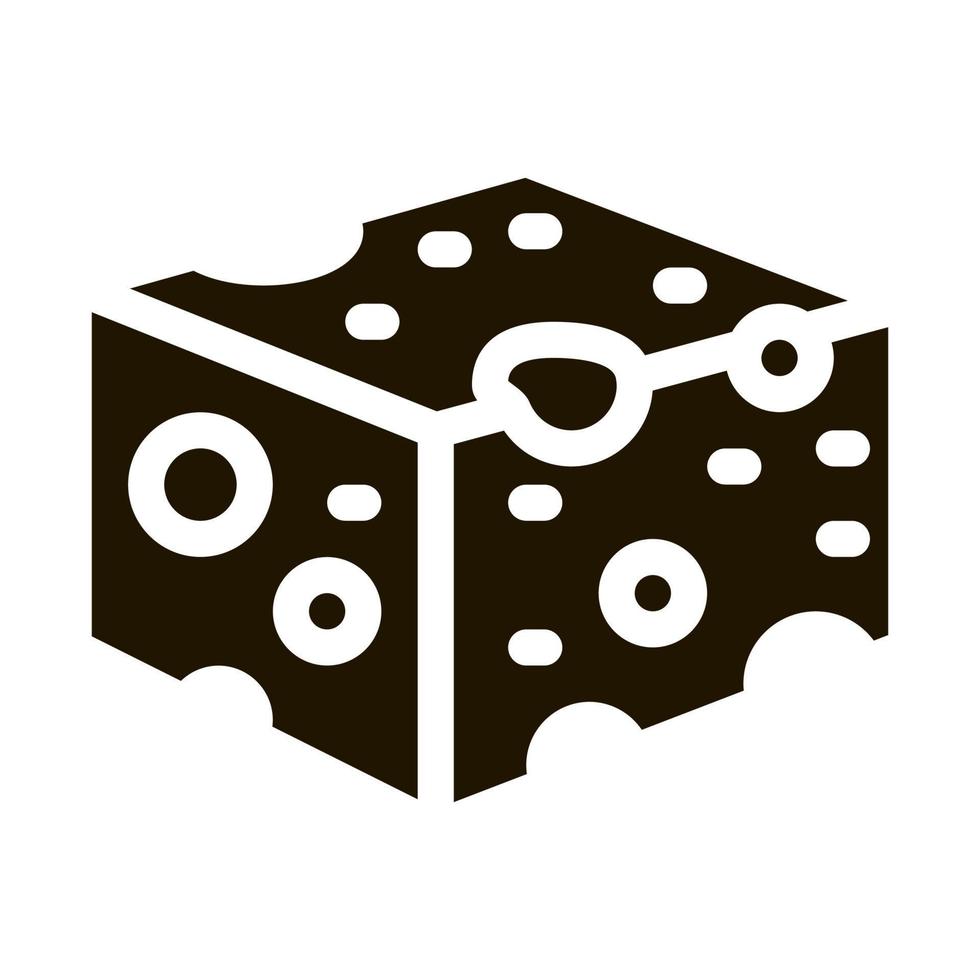 coarse cheese bar icon Vector Glyph Illustration