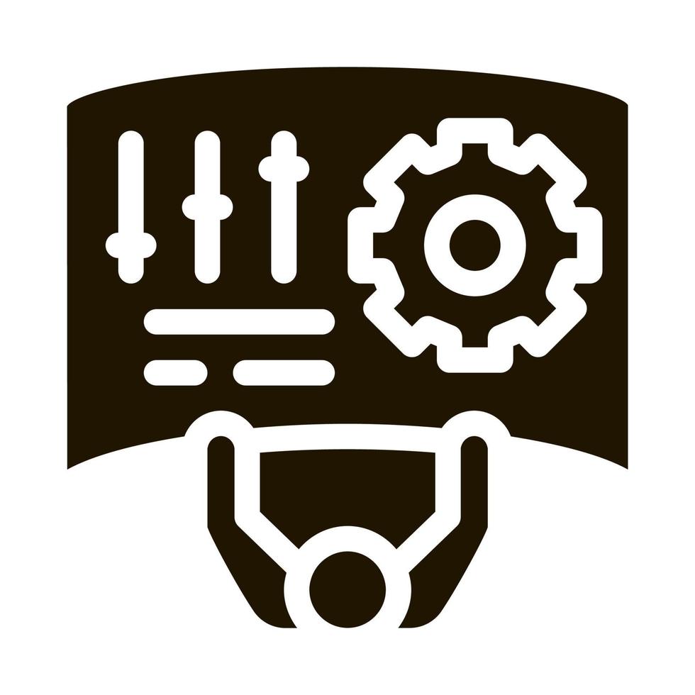 human reality settings icon Vector Glyph Illustration