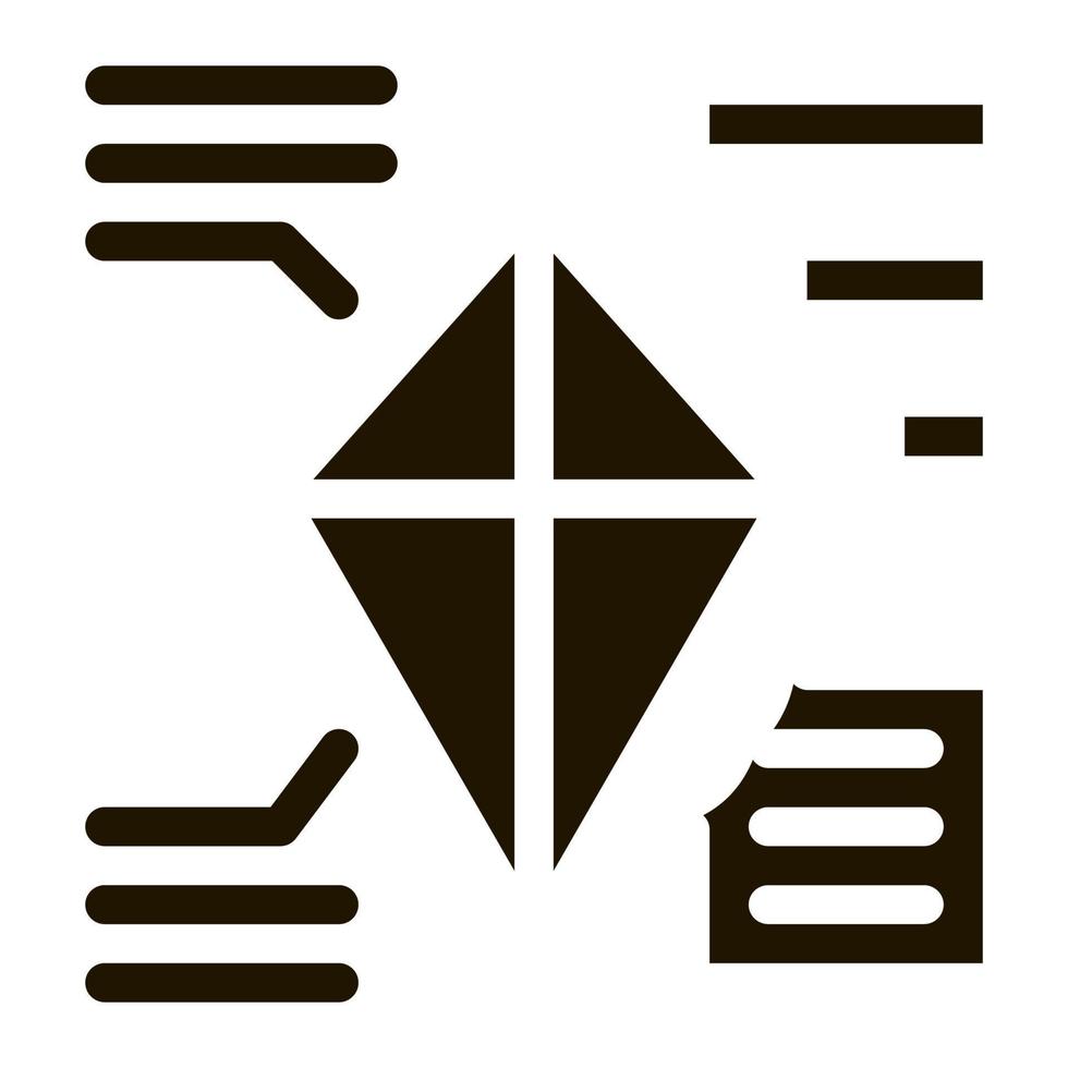 parsing kite icon Vector Glyph Illustration