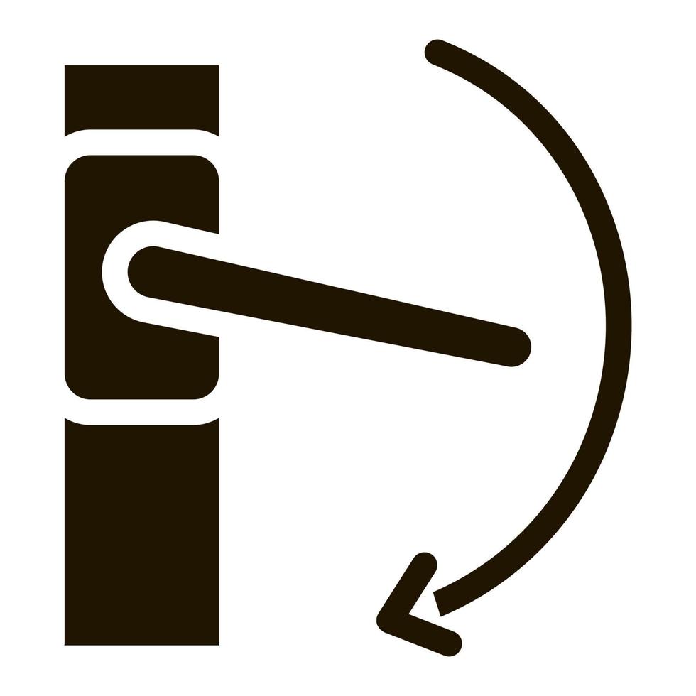 push handle to open window closure icon Vector Glyph Illustration