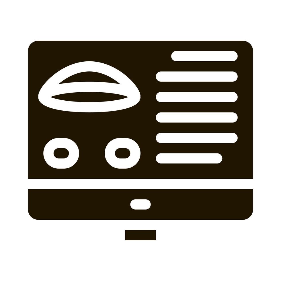 computer vision analysis icon Vector Glyph Illustration