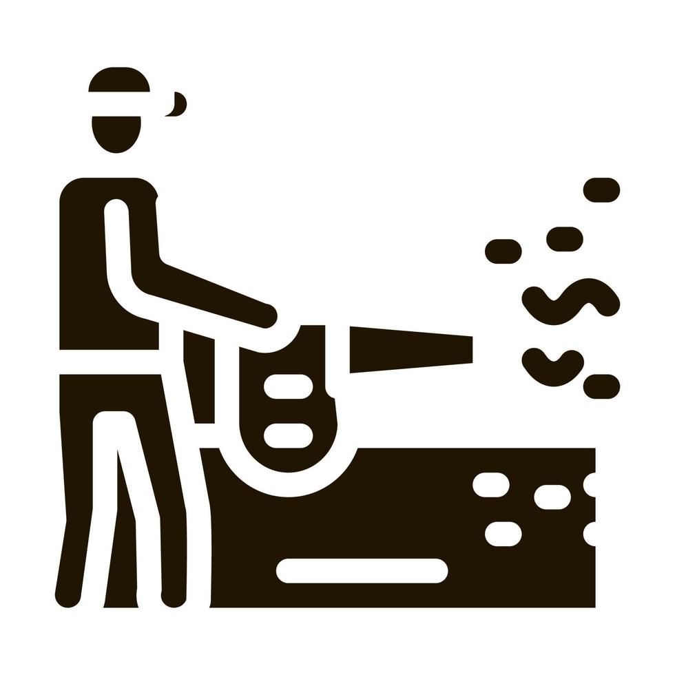 crop spraying icon Vector Glyph Illustration