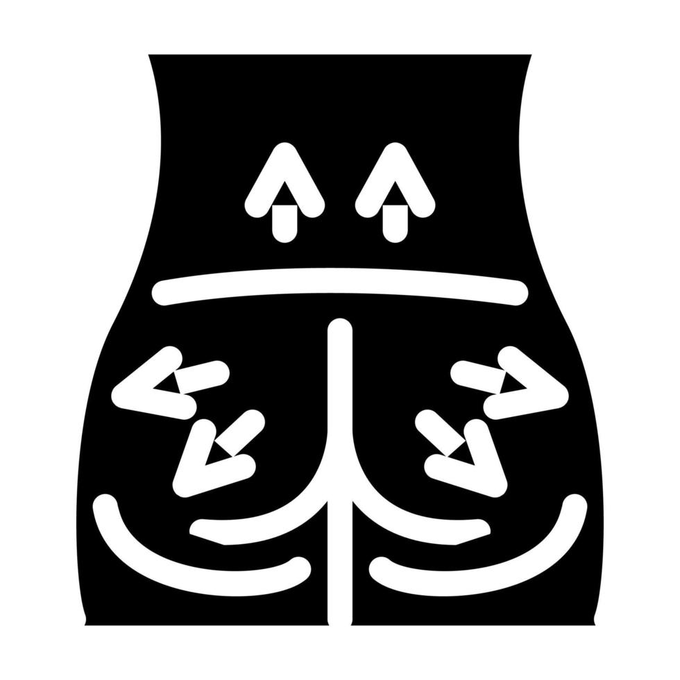 smoothing ass and back icon Vector Glyph Illustration