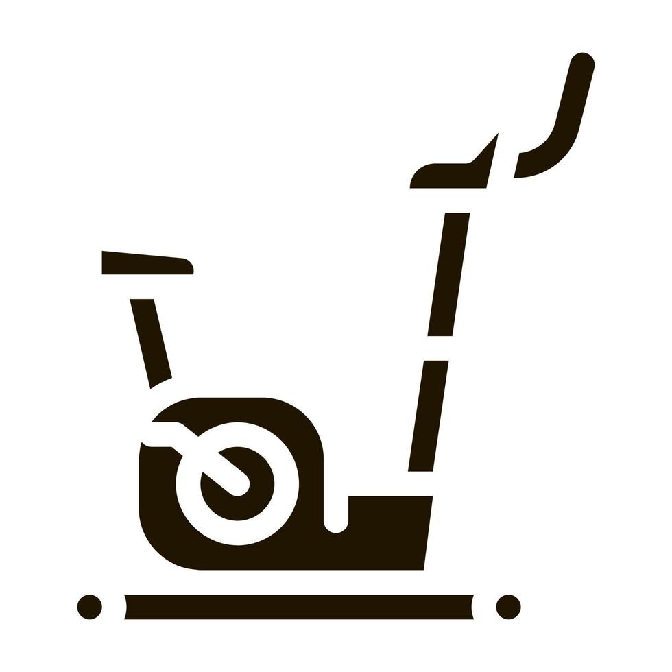 bicicleta de ejercicio icono vector glifo ilustración