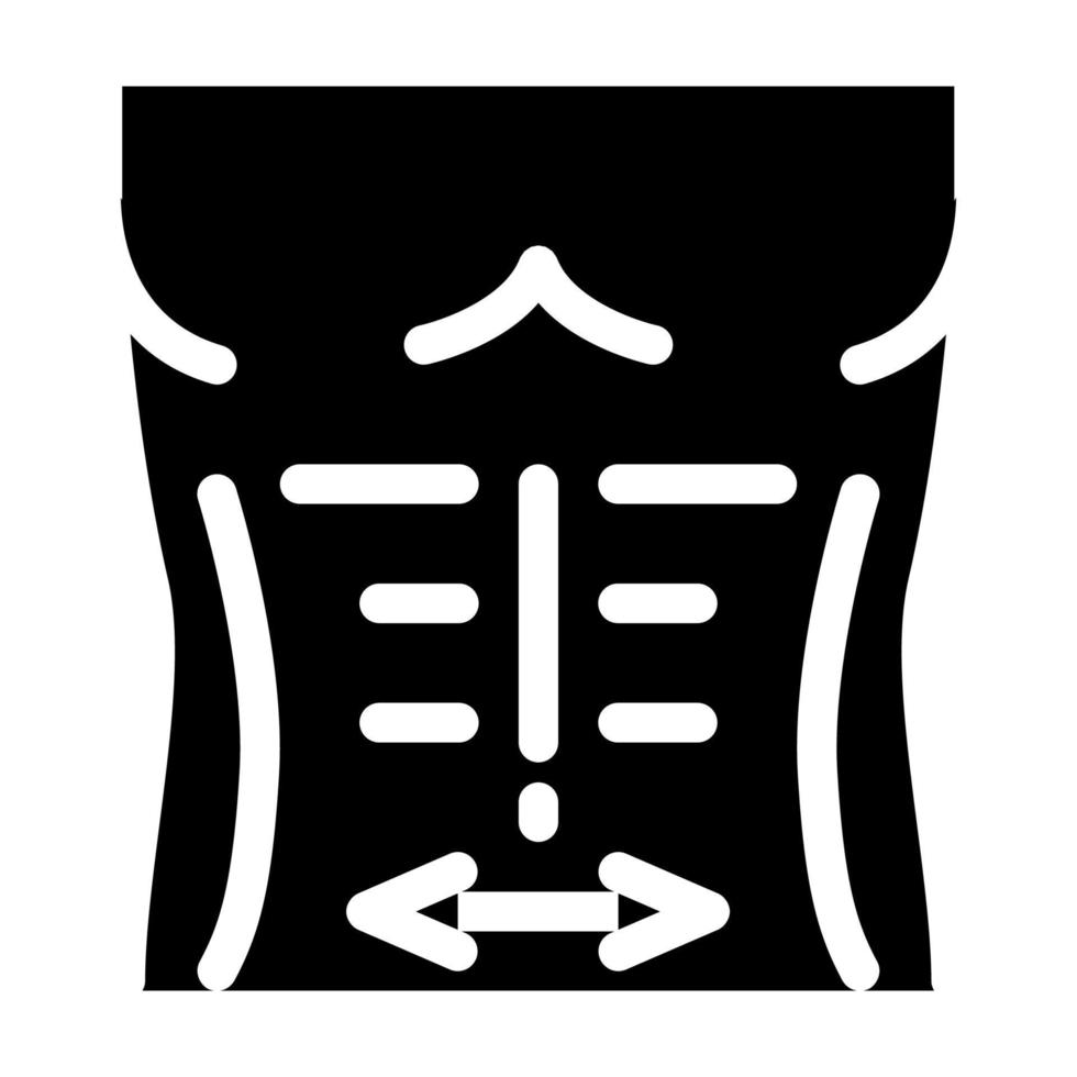 smoothing abdominal muscles icon Vector Glyph Illustration