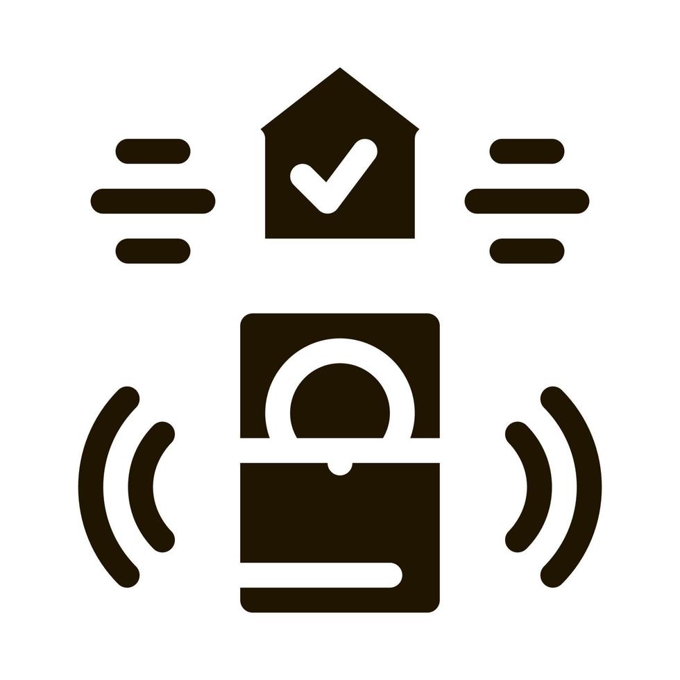 home security alarm icon Vector Glyph Illustration
