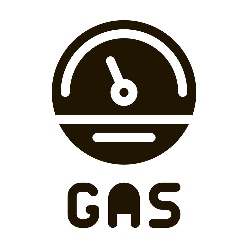 Ilustración de vector de icono de indicador de gas de motor