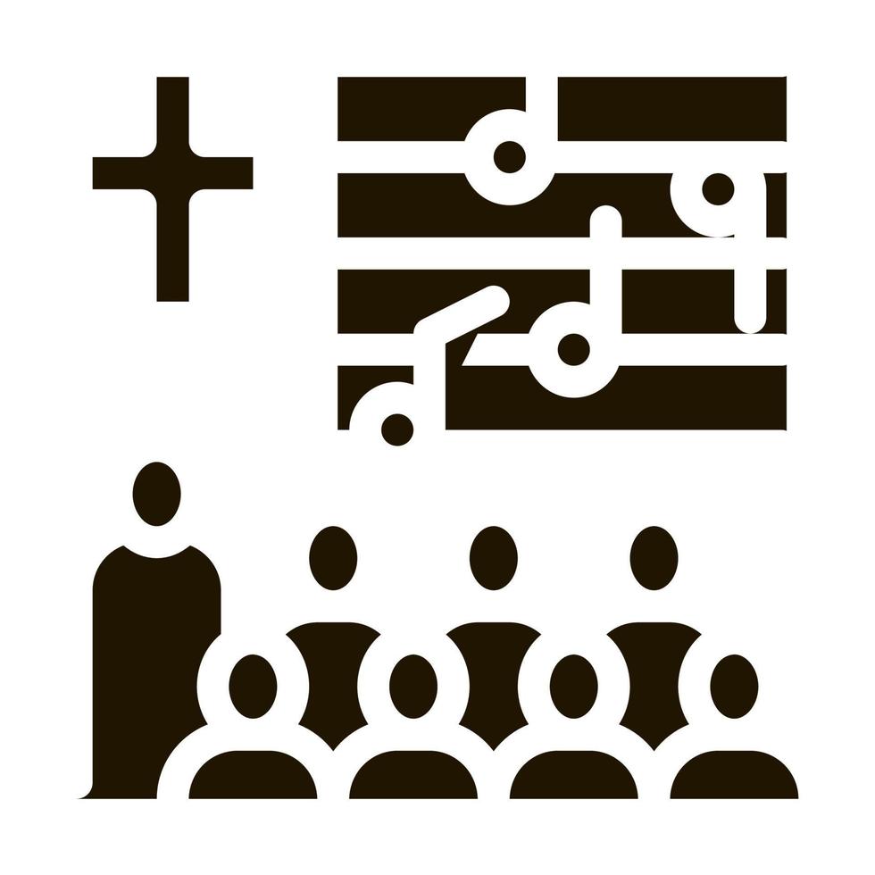 church choir icon Vector Glyph Illustration