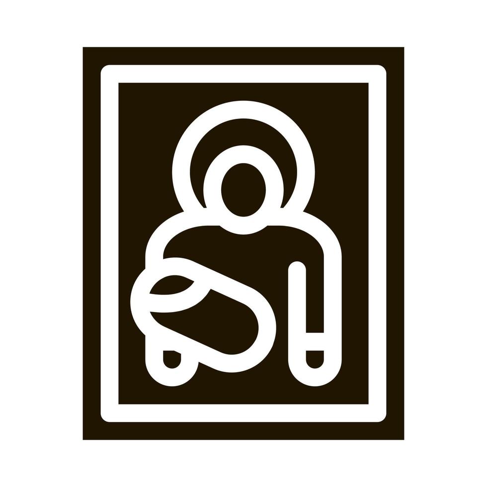 icon of holy mother of god icon Vector Glyph Illustration