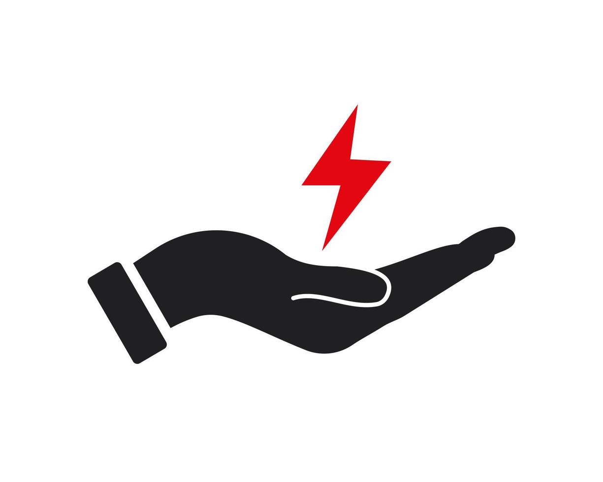 Hand Power logo design. Power logo with Hand concept vector. Hand and Power logo design vector