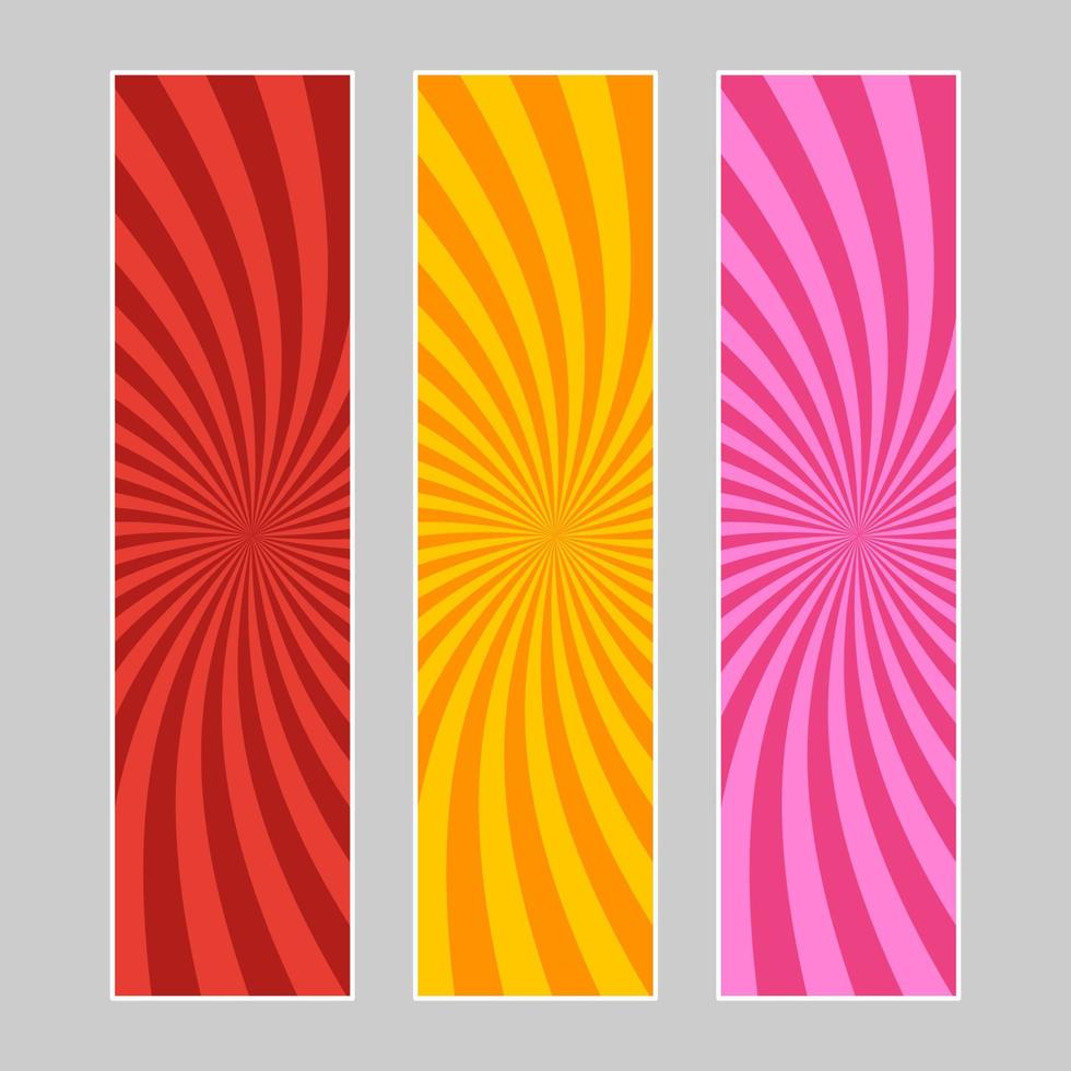 Set of multi colored pop art banners. Halftone comic template with place for your text for design. Vector illustration