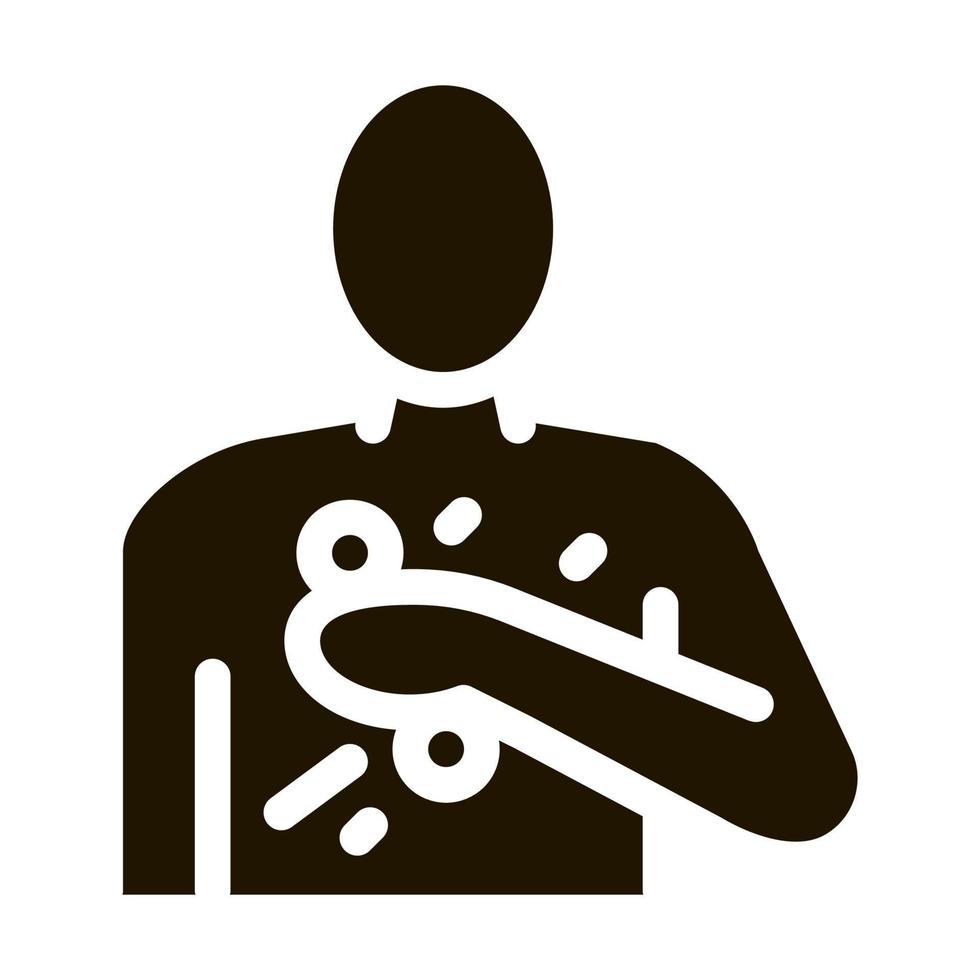 human rash problem icon Vector Glyph Illustration