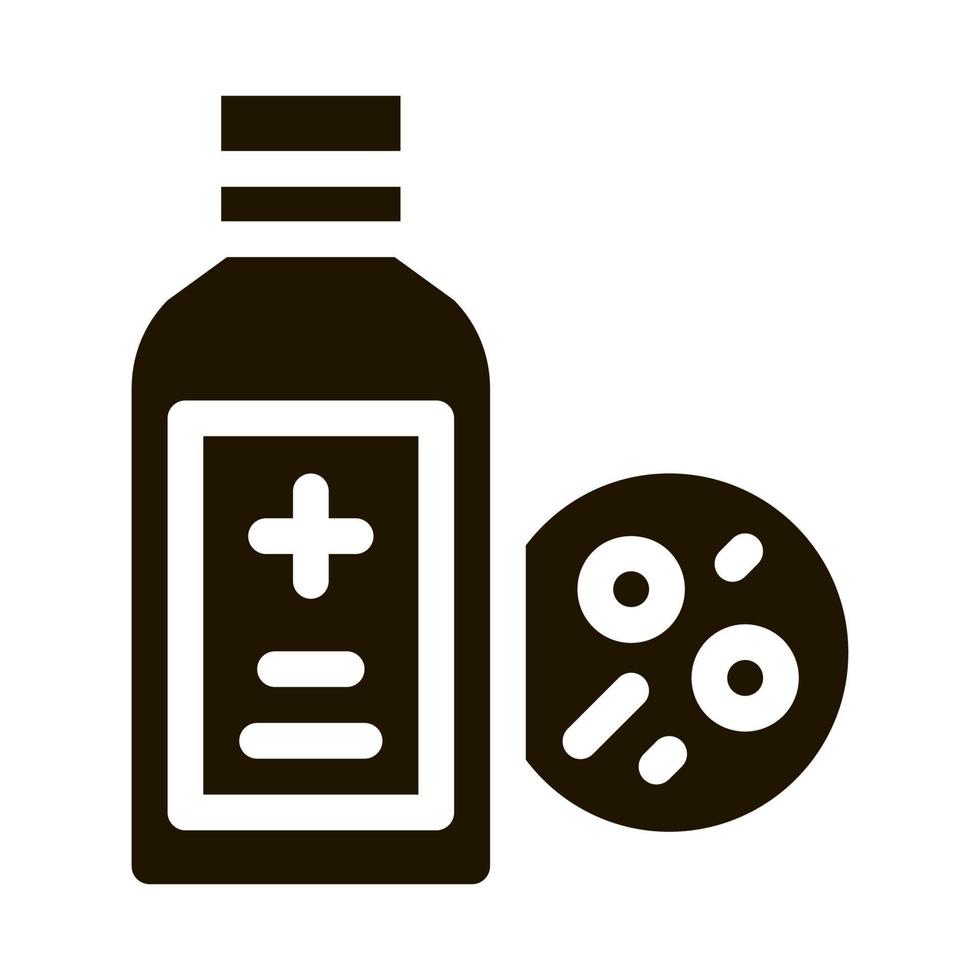 medical bottle for dermatitis icon Vector Glyph Illustration