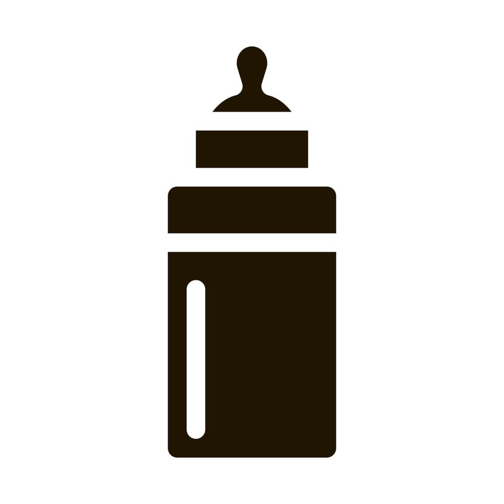 baby bottle with milk icon Vector Glyph Illustration