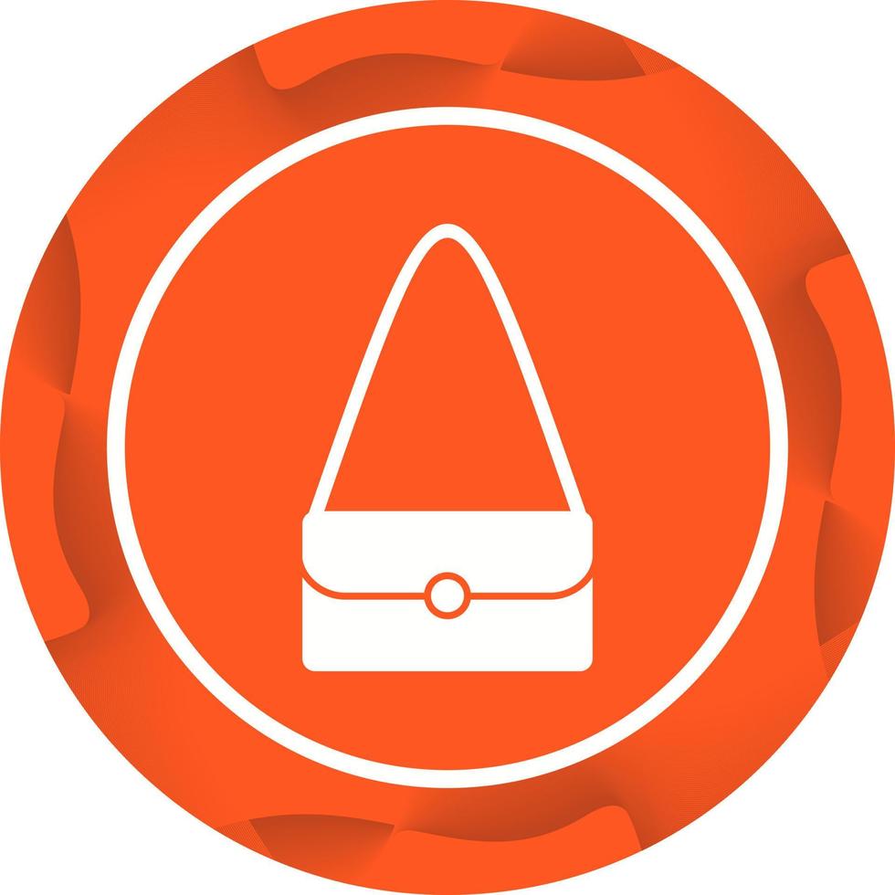Unique Shoulder Bag Vector Glyph Icon