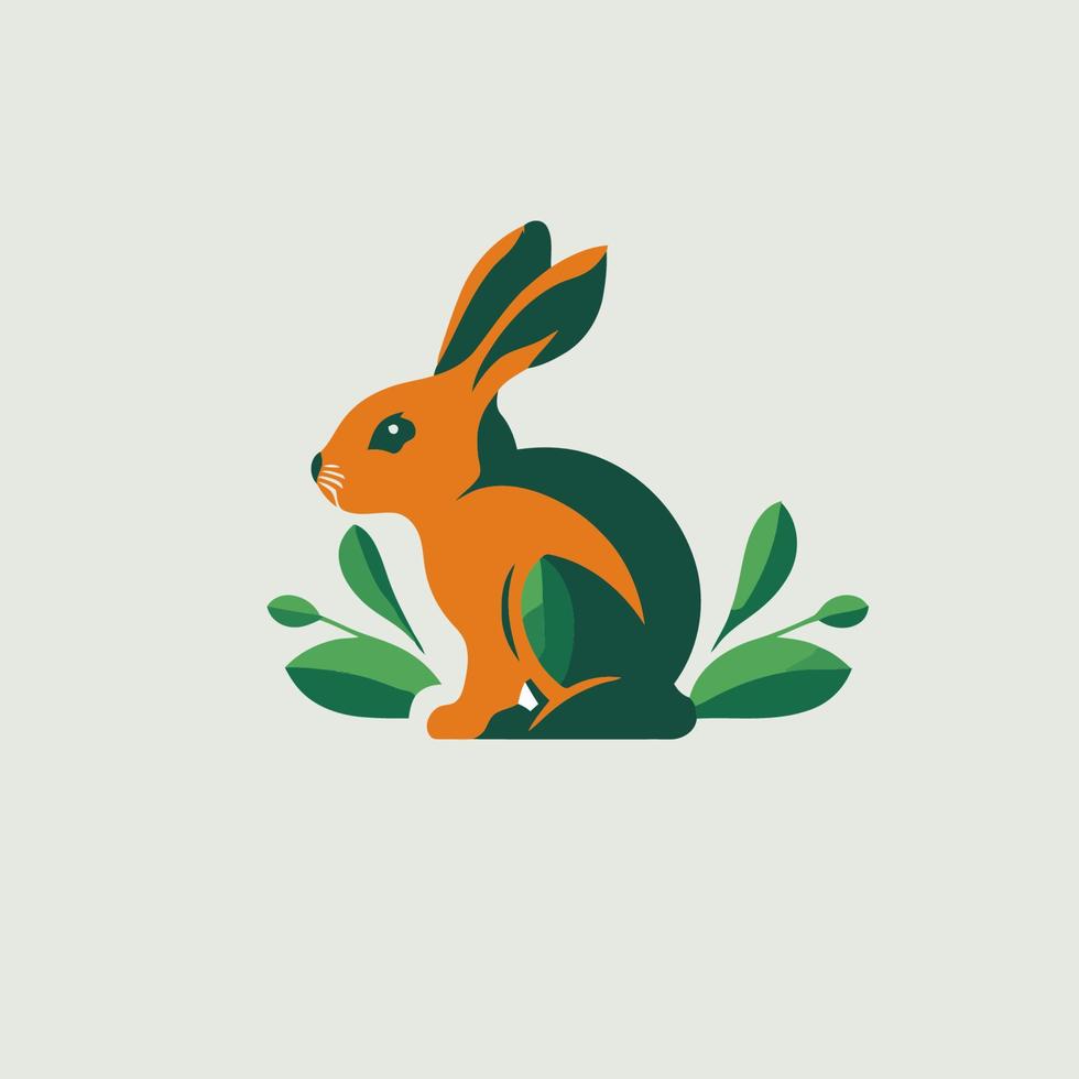 rabbit logo design template bunny character vector mascot