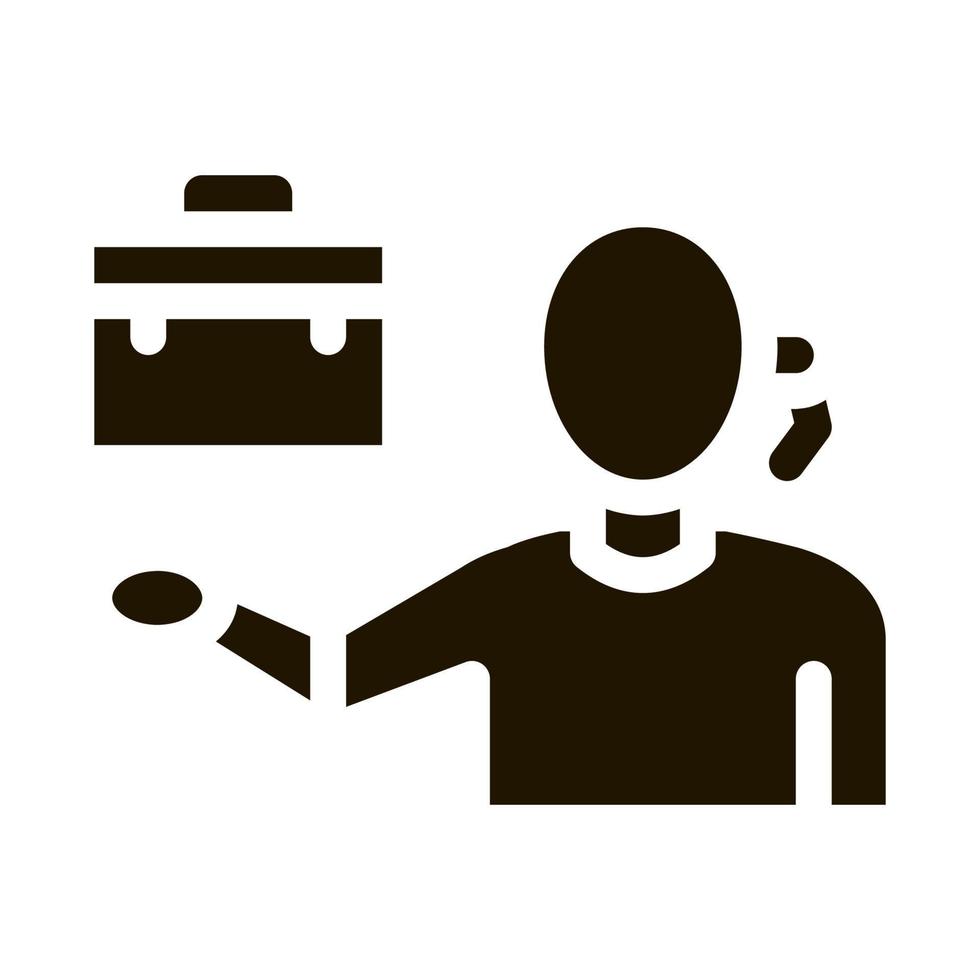 problems about work icon Vector Glyph Illustration