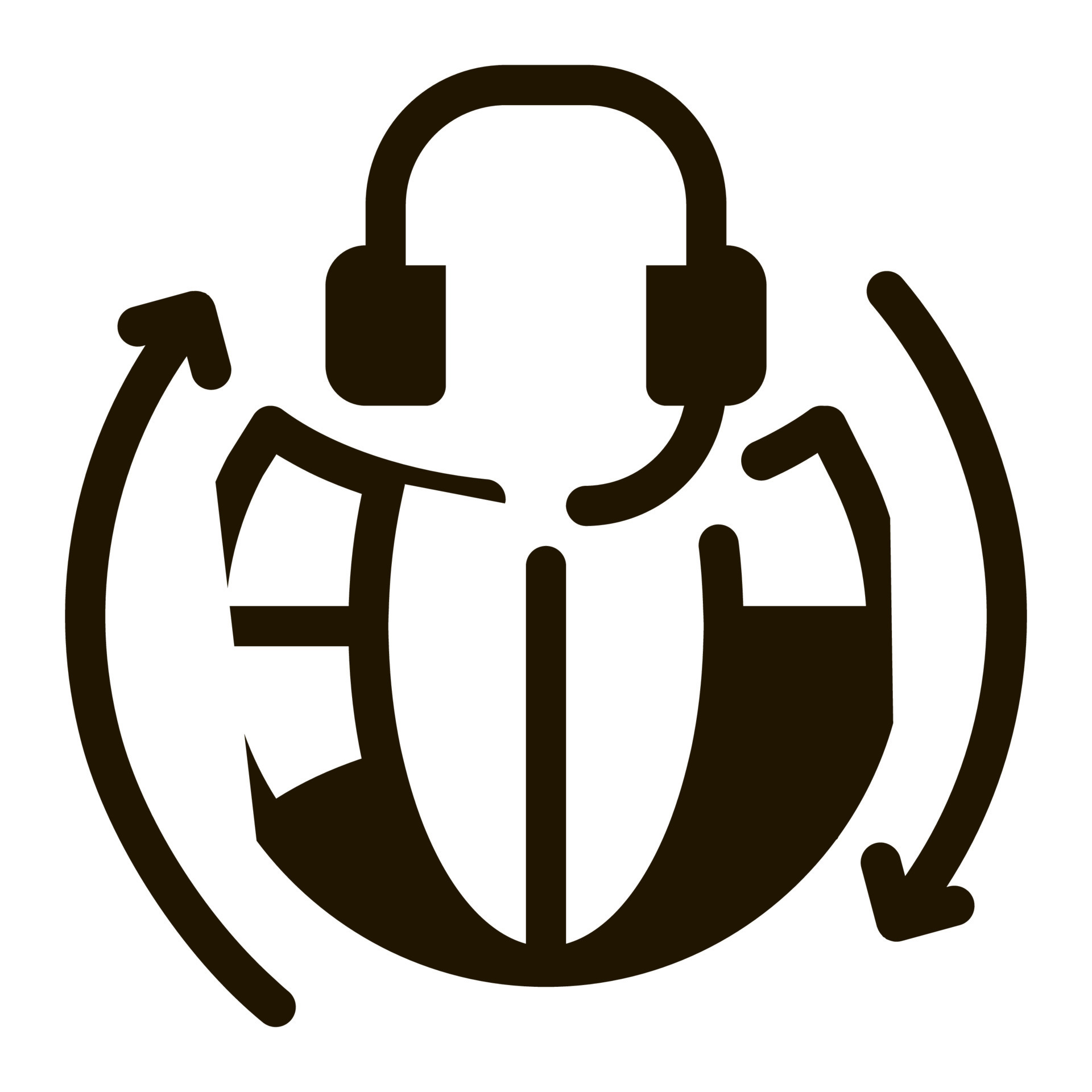 global help desk hotline icon Vector Glyph Illustration 17500270 Vector