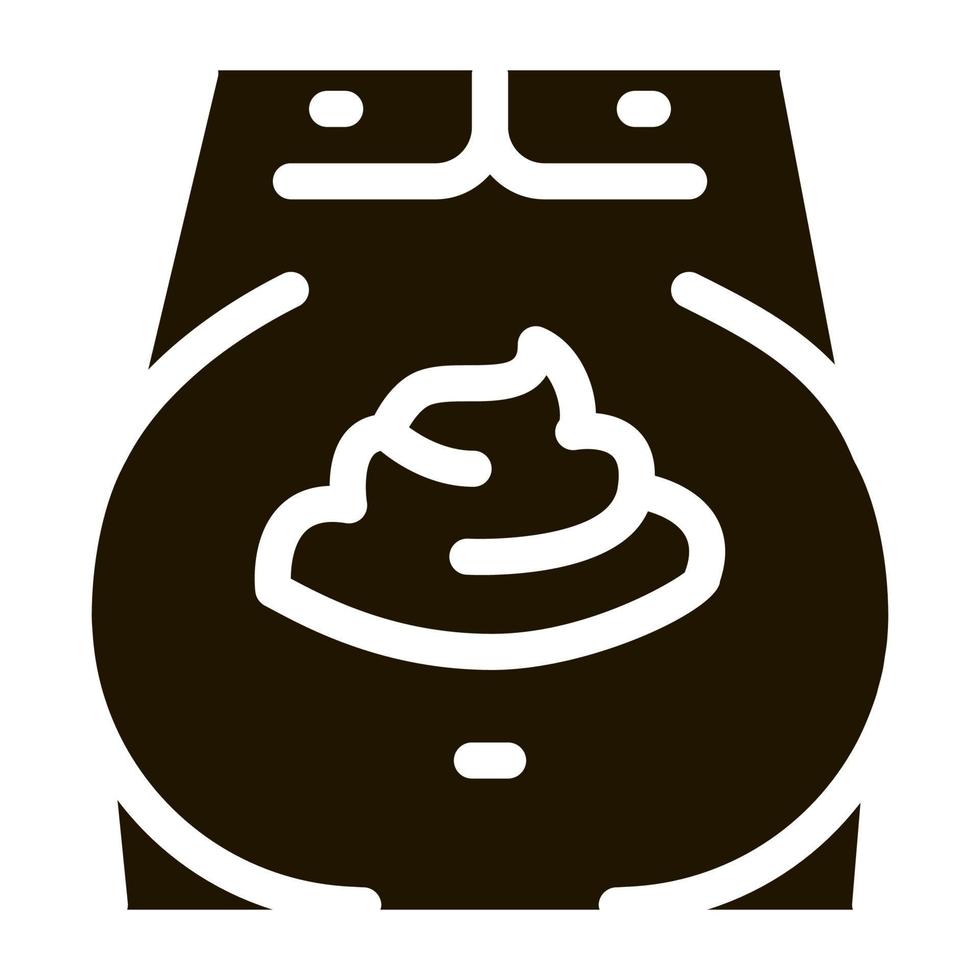 mayonnaise obesity icon Vector Glyph Illustration