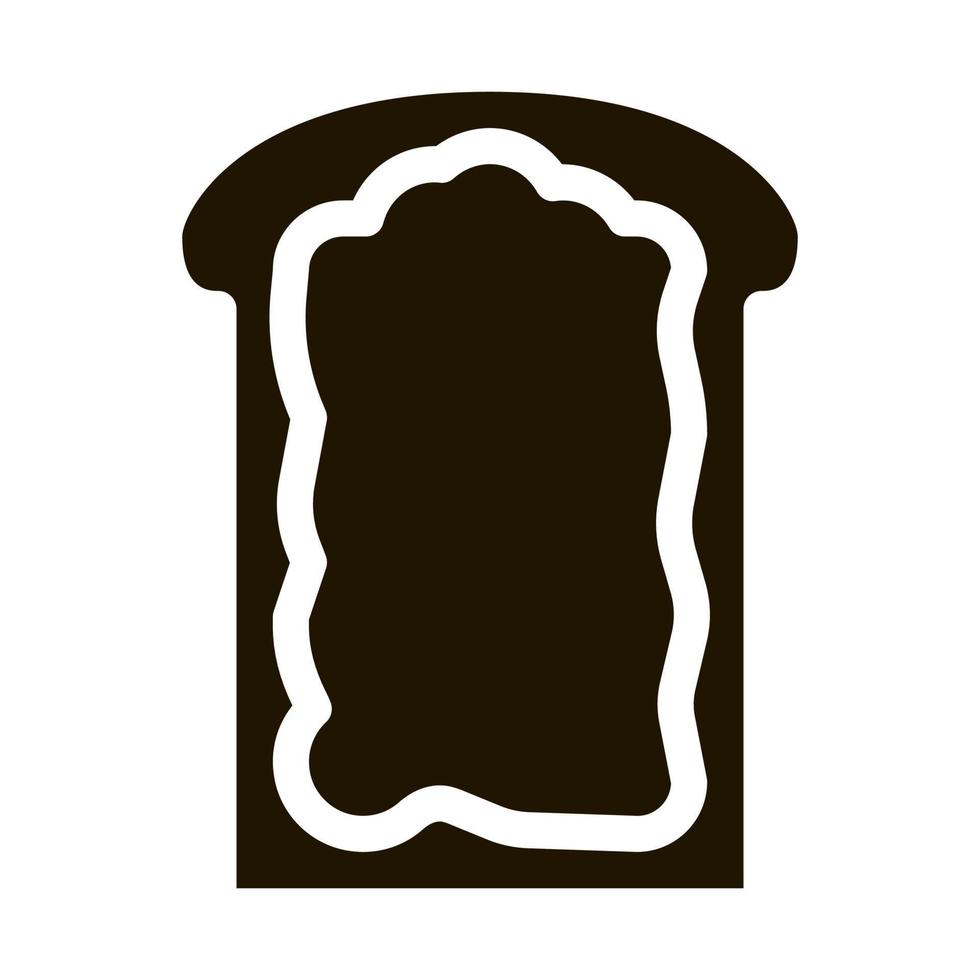 tostadas con mayonesa icono vector glifo ilustración