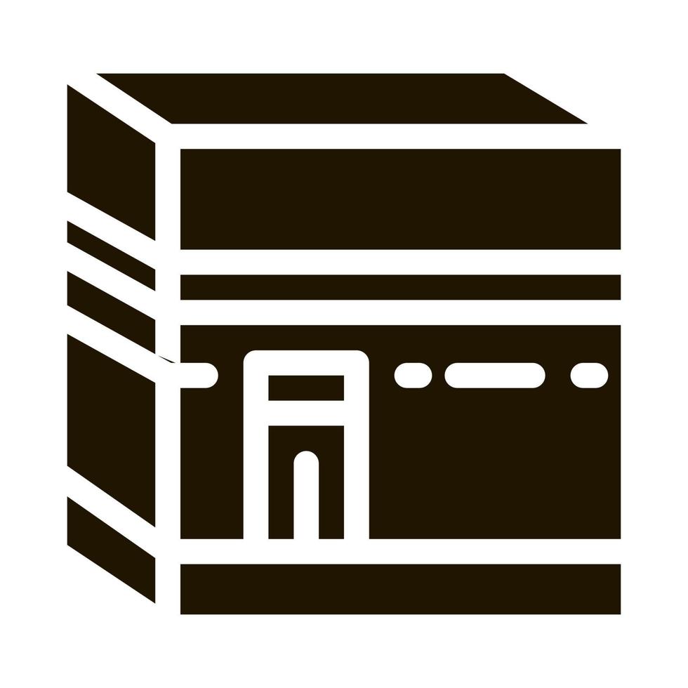 kaaba shrine icon Vector Glyph Illustration