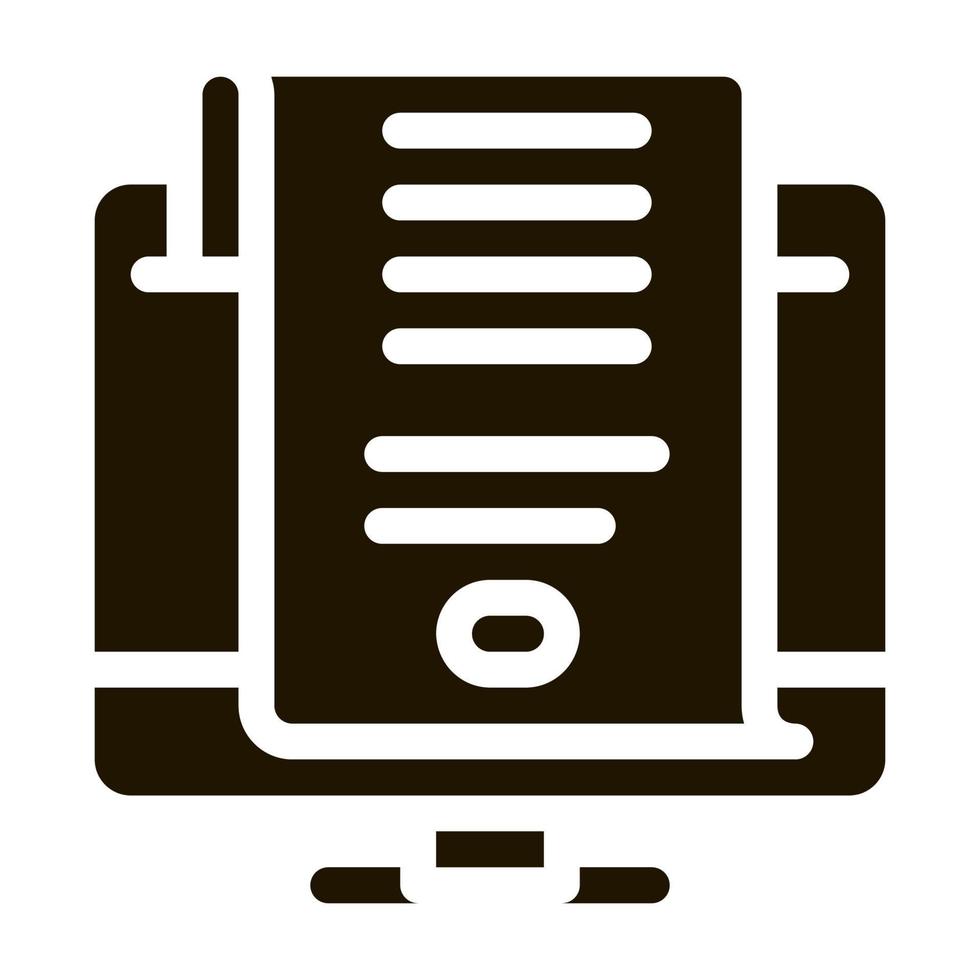 search engine optimization document icon Vector Glyph Illustration