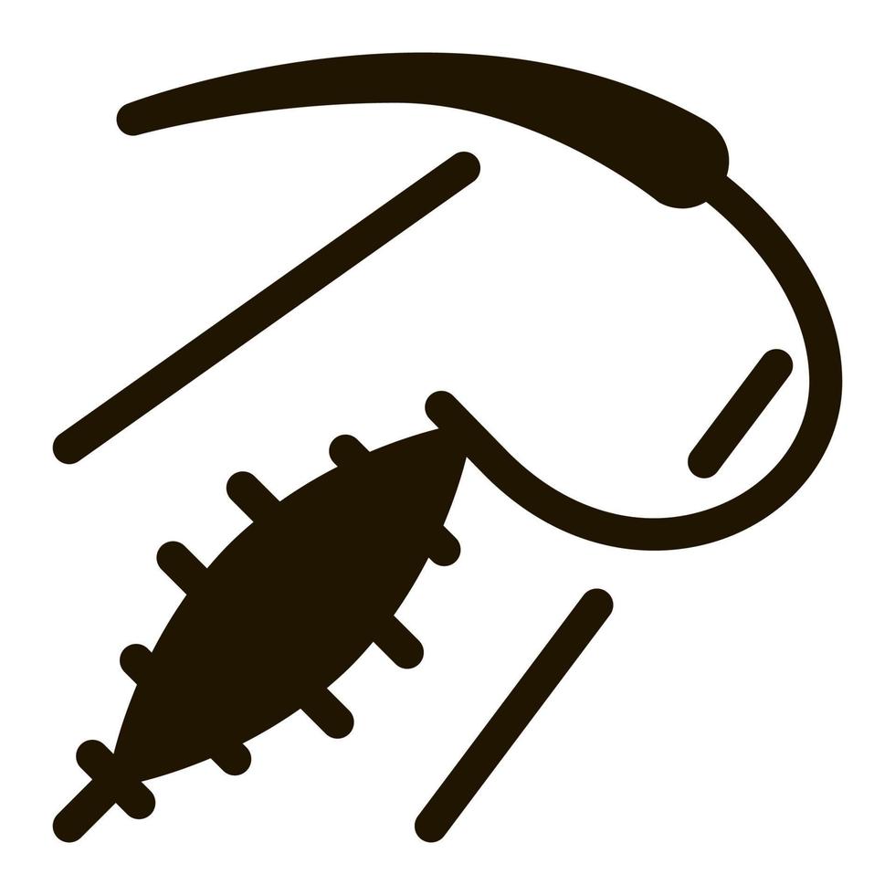 ilustración de glifo de vector de icono de cierre de herida