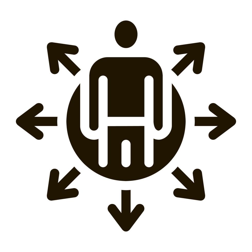 electronic job search icon Vector Glyph Illustration