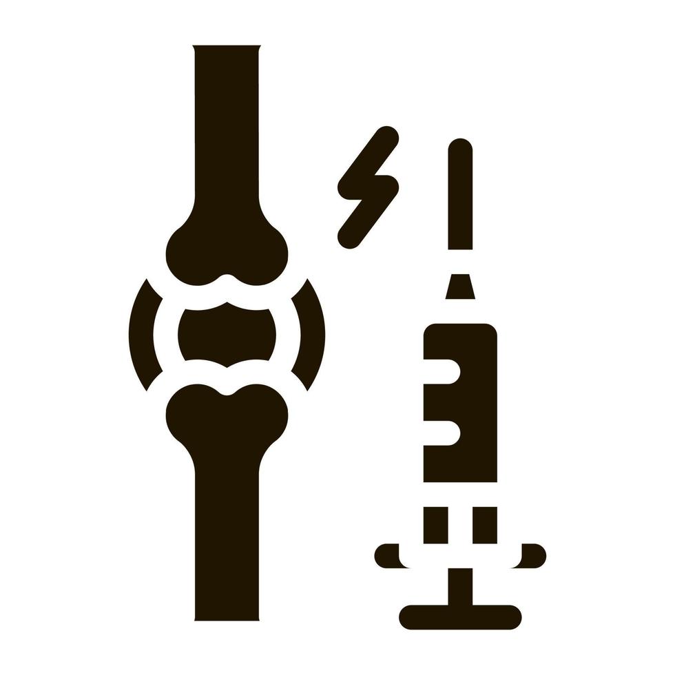 preventive injection for arthritis icon Vector Glyph Illustration