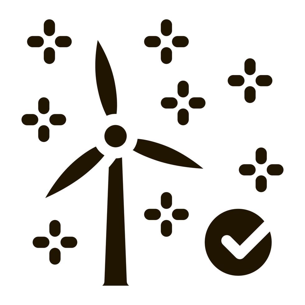 working windmill icon Vector Glyph Illustration