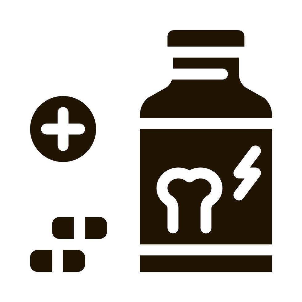 vitamin for strengthening bones icon Vector Glyph Illustration
