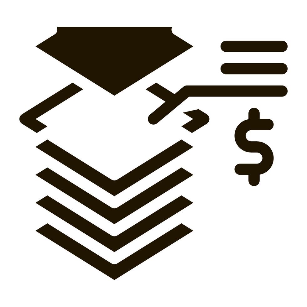 real estate money platform icon Vector Glyph Illustration
