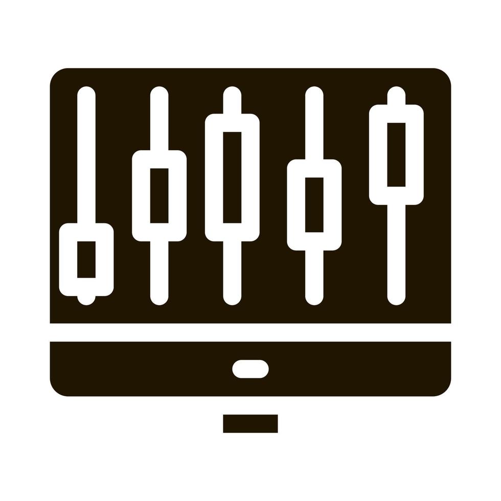 Ilustración de vector de icono de compra de ventas de circuito de computadora